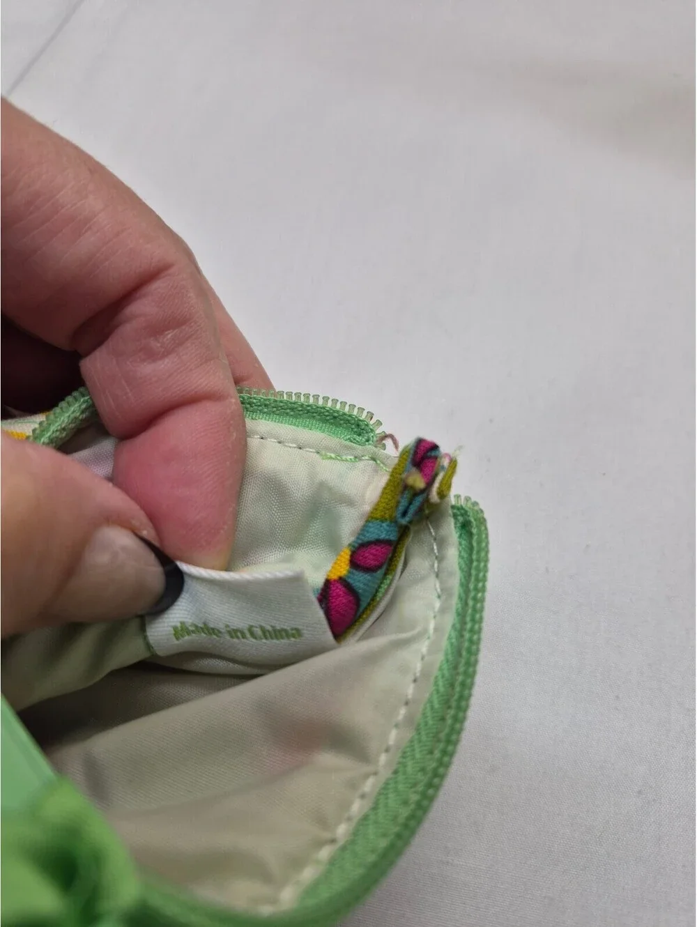 Vera Bradley Quilted Small Coin Purse with Green Paisley Pattern B447